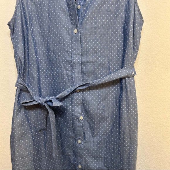 Tommy Hilfiger Light Blue Sleeveless Shirt Dress - Picture 11 of 13